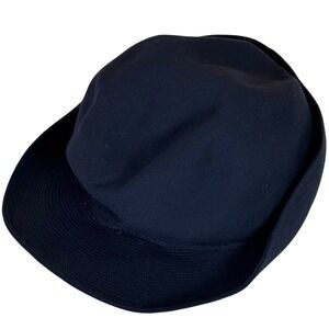 Vintage 1950s Amrose Wool Hat Navy Blue Structured Breton Cloche Style